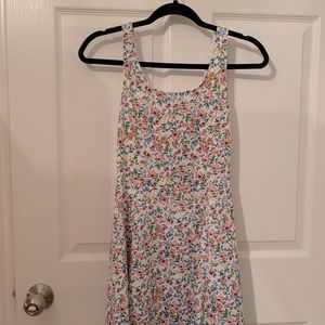 Floral print summer tank dress